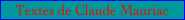 Textes de Claude Mauriac